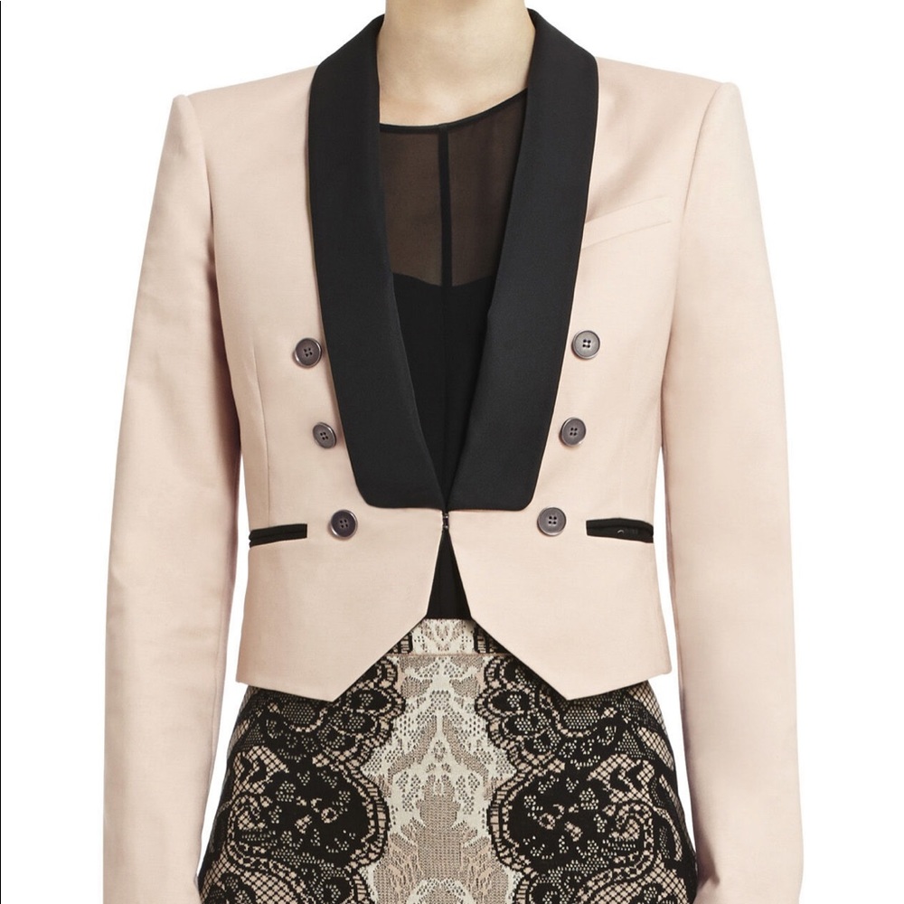 BCBGMAXAZRIA blush/champagne blazer NWOT